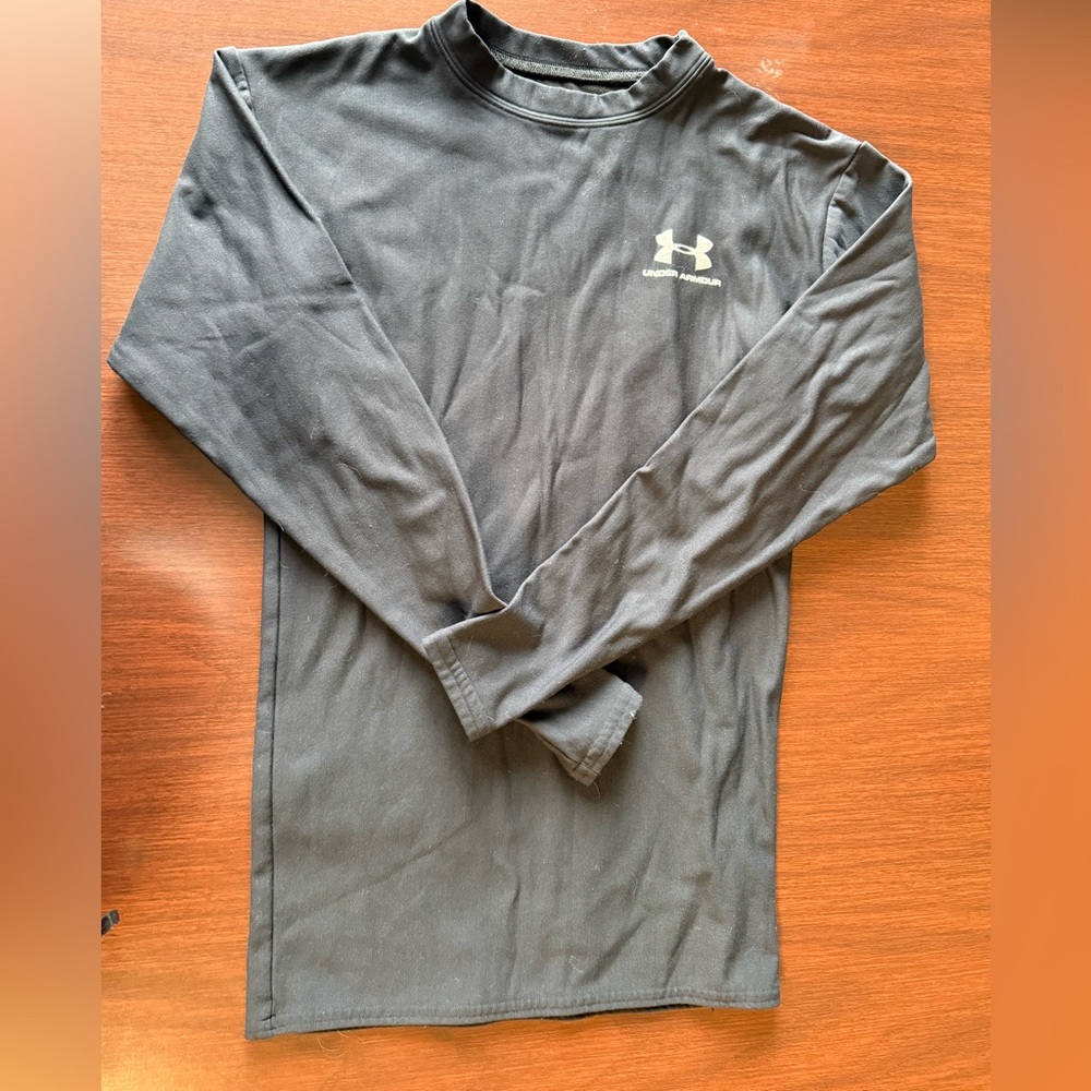Under Armour Black Long Sleeve Logo Performance Tee